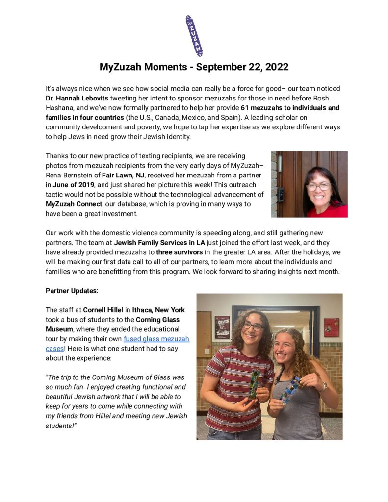 thumbnail of MyZuzah Moments – September 22, 2022